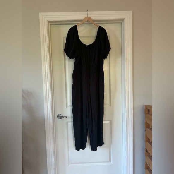 Madewell | Sophia Scoop Neck Charcoal Black Jumpsuit - Picture 3 of 7